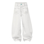 Vintage Embroidered Lettering Relaxed Fit Jogger Pants