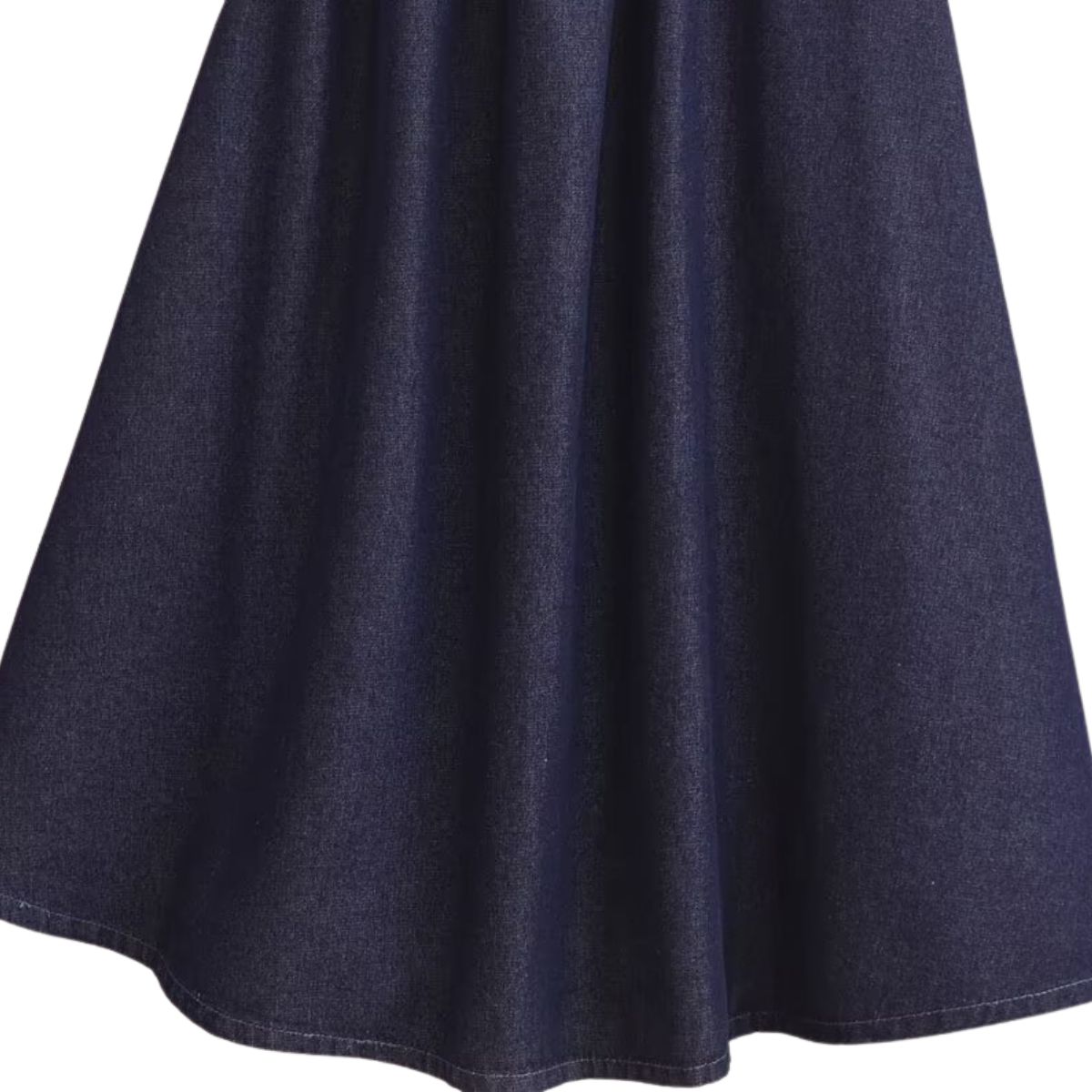 Halter Neck Denim Belted Dress