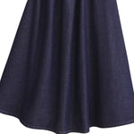 Halter Neck Denim Belted Dress