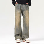 Mud Wash Baggy Seam jeans-INNBLAC Fashion Apparel