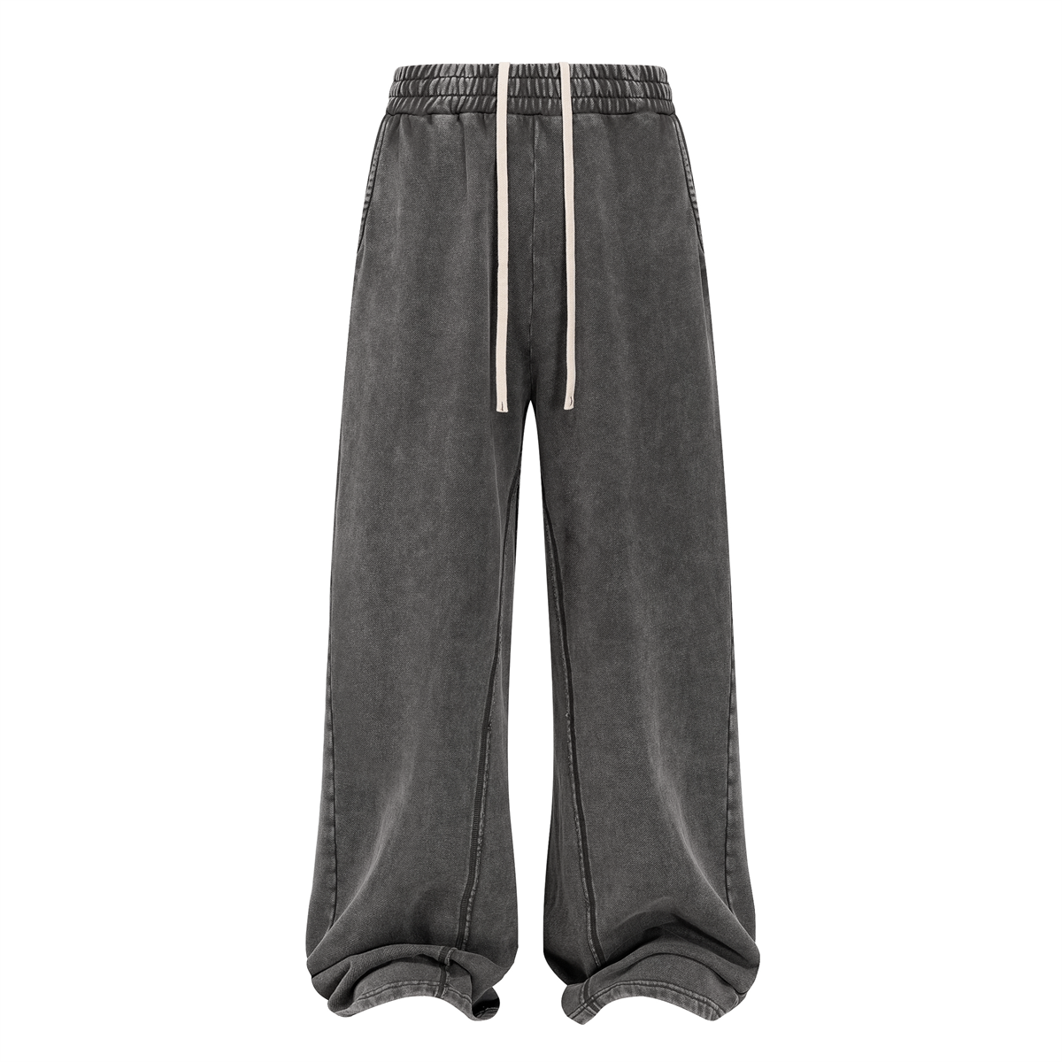 Vintage Wash Cotton Patchwork Sweatpants