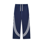 Retro Varsity Stripe Baggy Pants