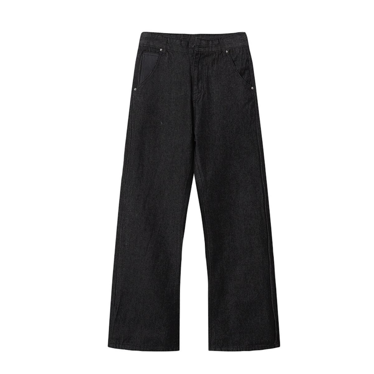 Minimalist Wide Leg Black Jeans