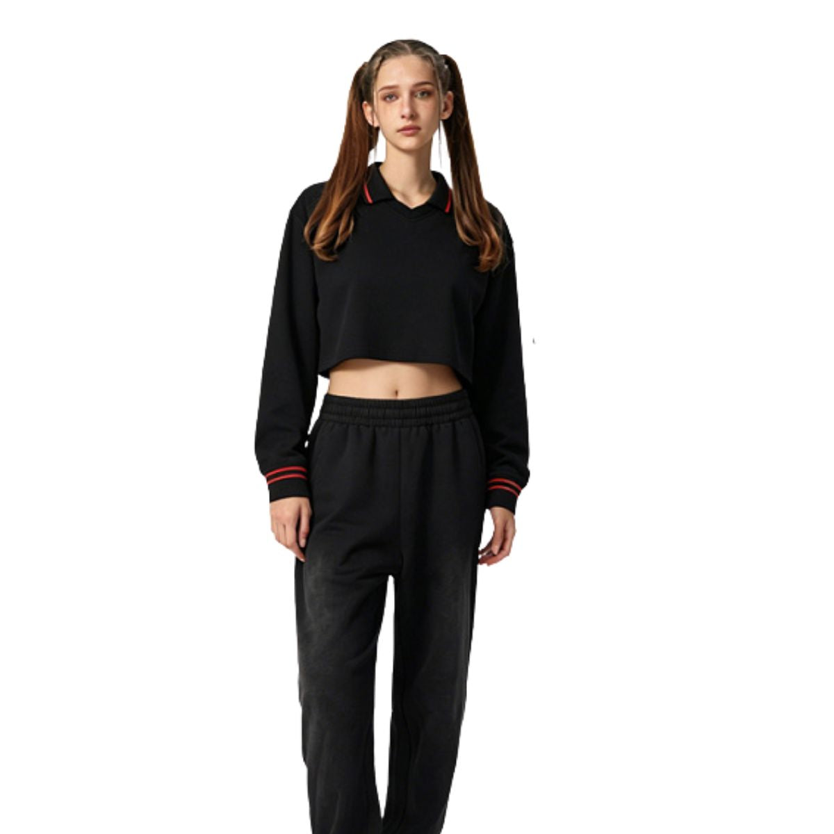 410G Heavyweight Cotton Cropped Sweatshirt | Coverstitch Detail Street Pullover