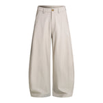 Vintage American Stripe Wide-Leg Curved Trousers