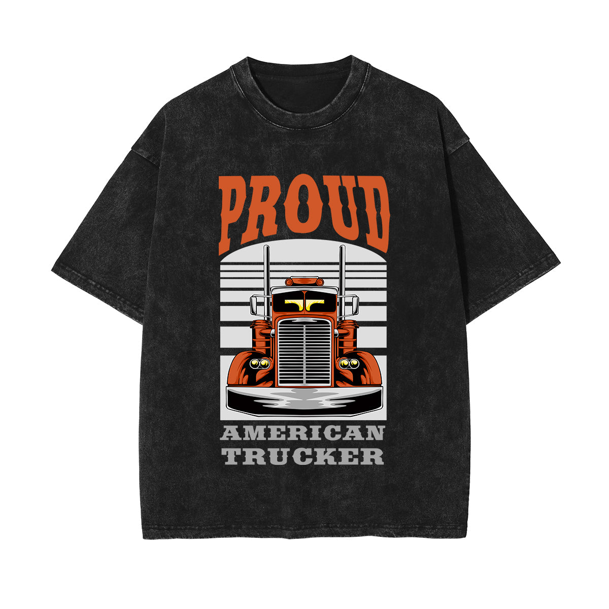 Proud American Truck Graphic Tee-INNBLAC Fashion Apparel