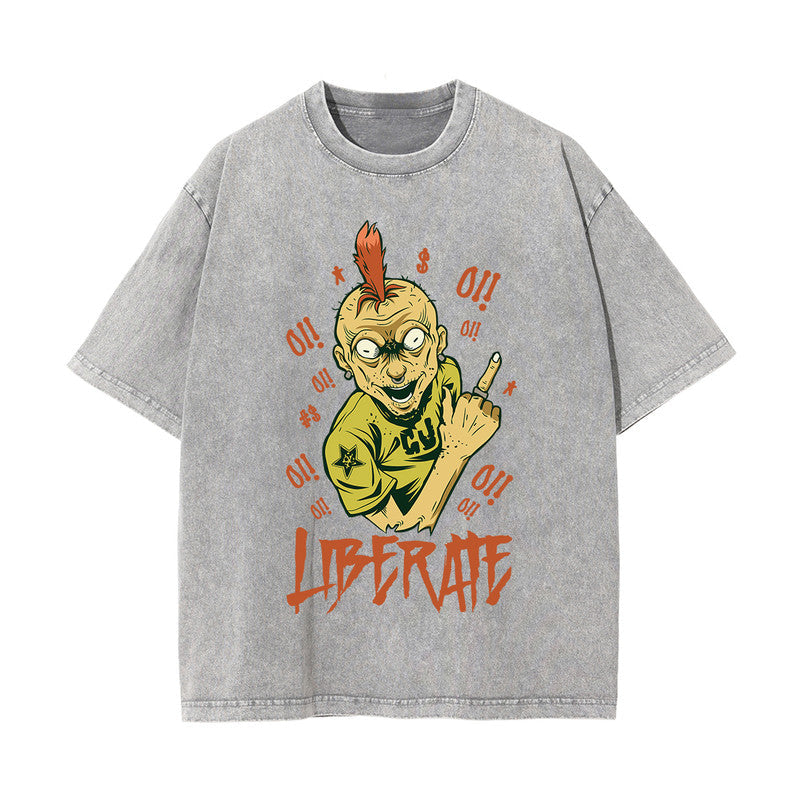 Liberate Street Punk Graphic Tee-INNBLAC Fashion Apparel