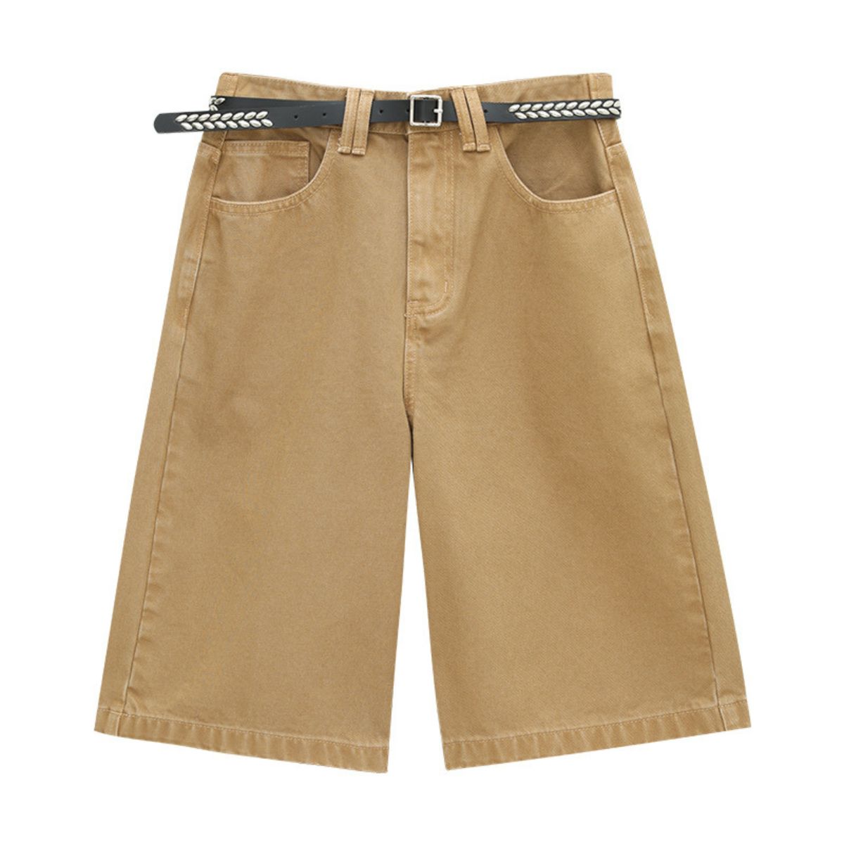 Women's Solid Color Bermuda Denim Shorts