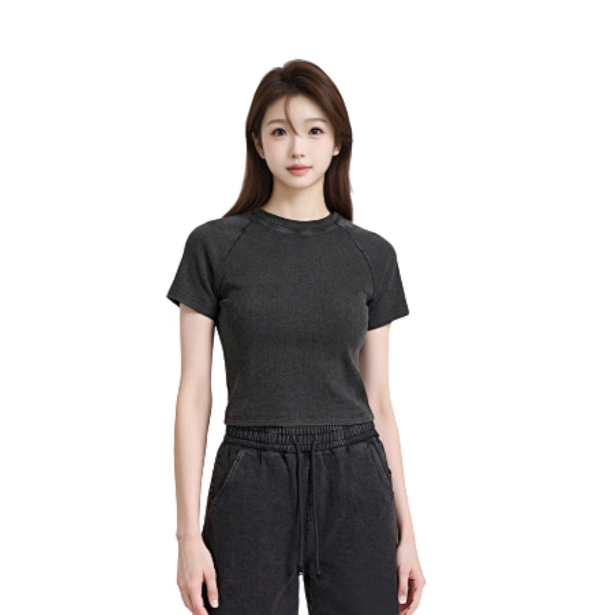 260G Snow Wash Oversized Raglan Sleeve T-Shirt