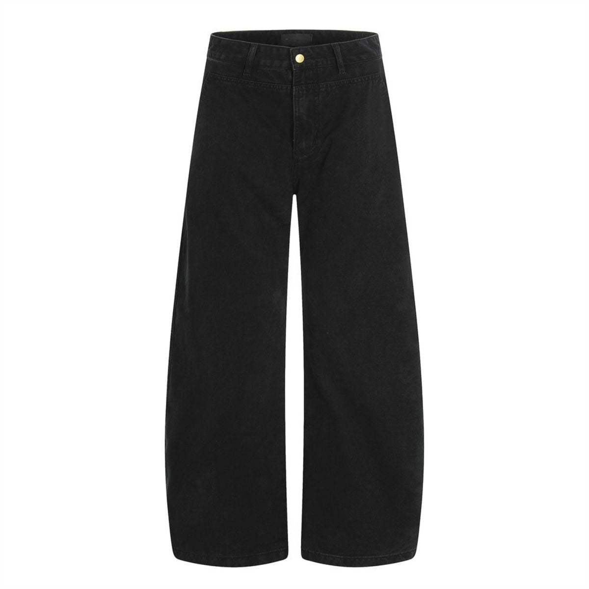 Vintage Scimitar-Wash Pleated Loose-Fit Wide-Leg Pants