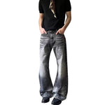 Vintage Washed Straight-Leg Denim Jeans