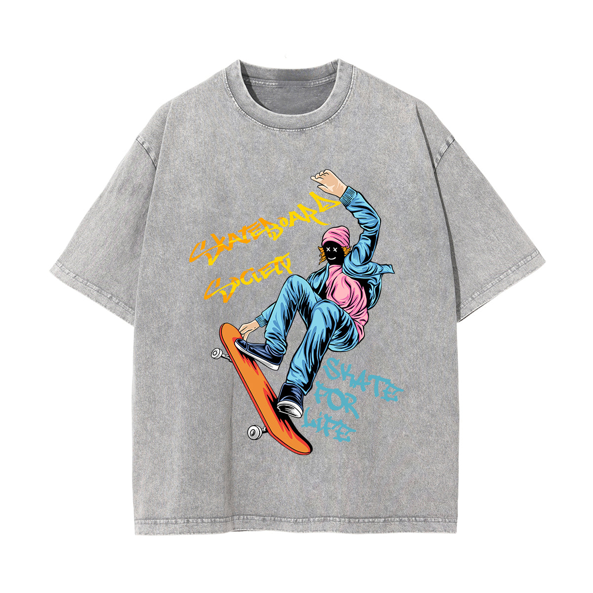 Skateboard Society Graphic Tee-INNBLAC Fashion Apparel