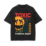 Toxic Graphic Stone Wash Tee-INNBLAC Fashion Apparel