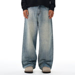 Vintage Washed Wide Leg Relaxed Fit Jeans