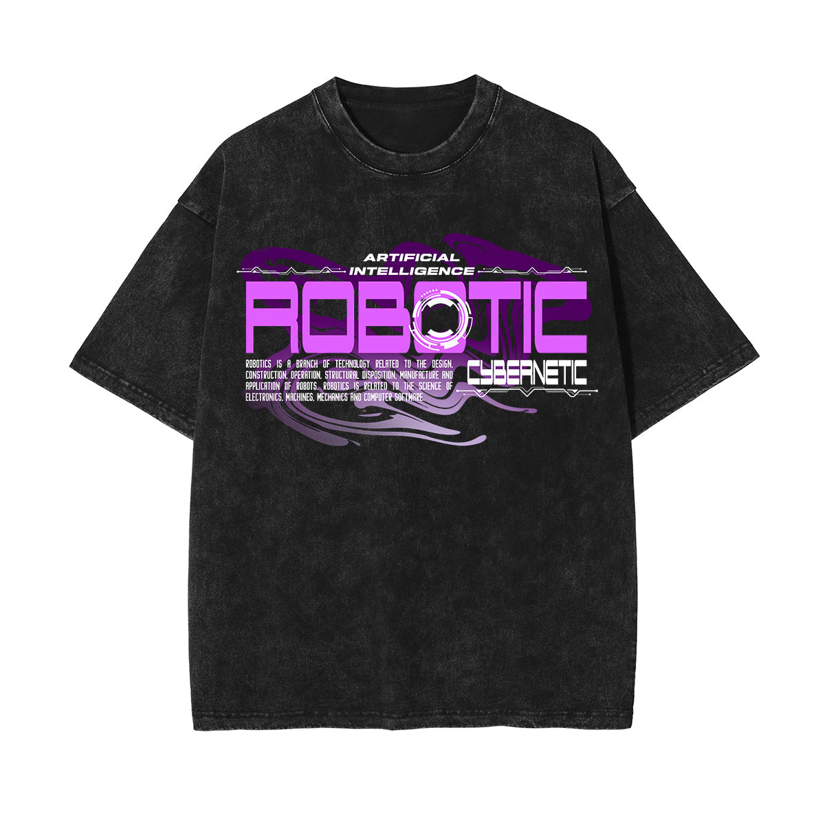 Robotic Futuristic Streetwear Graphic Tee-INNBLAC Fashion Apparel