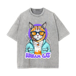 Urban Cat Wearing Clothes Graphic Tee-INNBLAC Fashion Apparel