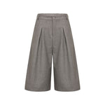 Vintage Draped Pleated Bermuda Shorts
