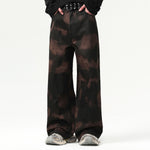 Black Camouflage Wide Leg Pants-INNBLAC Fashion Apparel