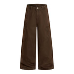 Vintage Baggy Paneled Straight-Leg Cargo Pants
