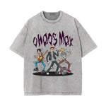 Chaos Max Street Punk Stone Wash Graphic Tee-INNBLAC Fashion Apparel