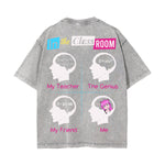 In The Class Room Graphic Washed Tee-INNBLAC Fashion Apparel