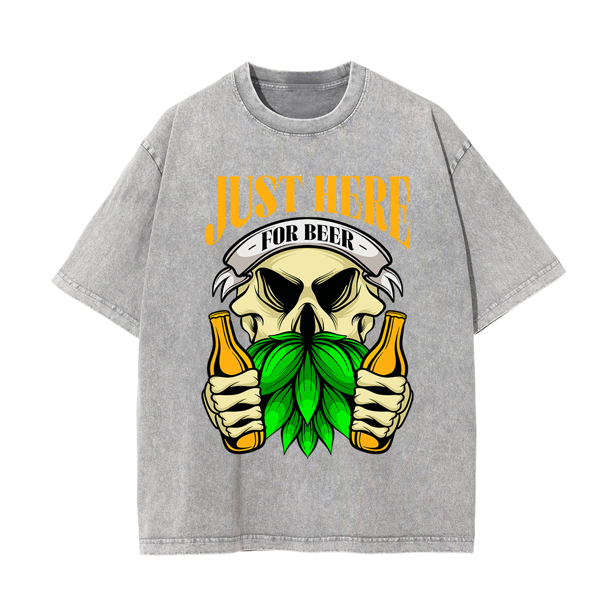 Just Here For Beer Retro Graphic Tee-INNBLAC Fashion Apparel