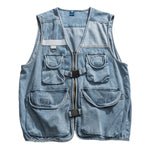 Japanese Vintage Washed Utility Denim Vest