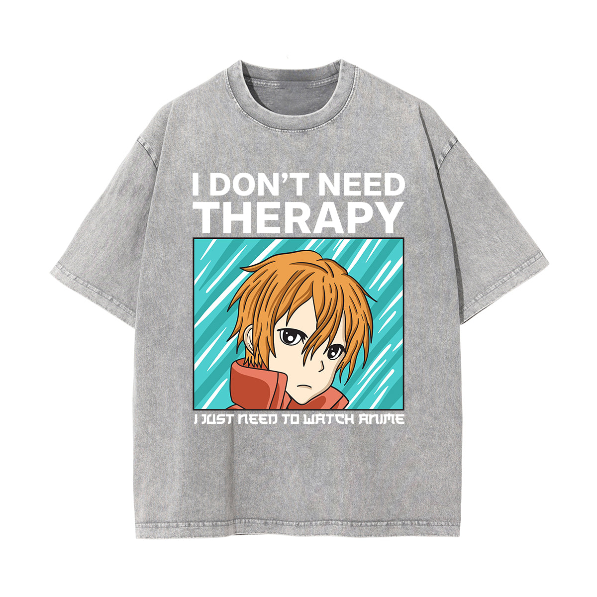 I Don't Need Therapy Graphic Washed Tee-INNBLAC Fashion Apparel