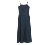Women's Dark Denim Strappy Midi Dress