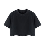 Snowflake Washed Boxy Cropped Cotton Tee 2026