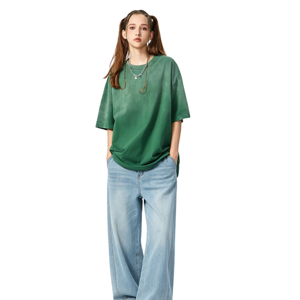 426G Heavyweight High-Waisted Wide Leg Jeans