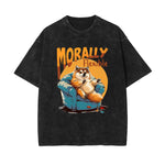 Morally Flexible Stone Wash Graphic Tee-INNBLAC Fashion Apparel