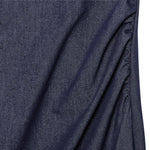 Halter Neck Cut-Out Denim Maxi Dress