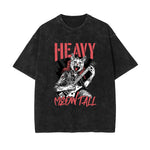 Heavy Meowtall Stone Wash Graphic Tee-INNBLAC Fashion Apparel