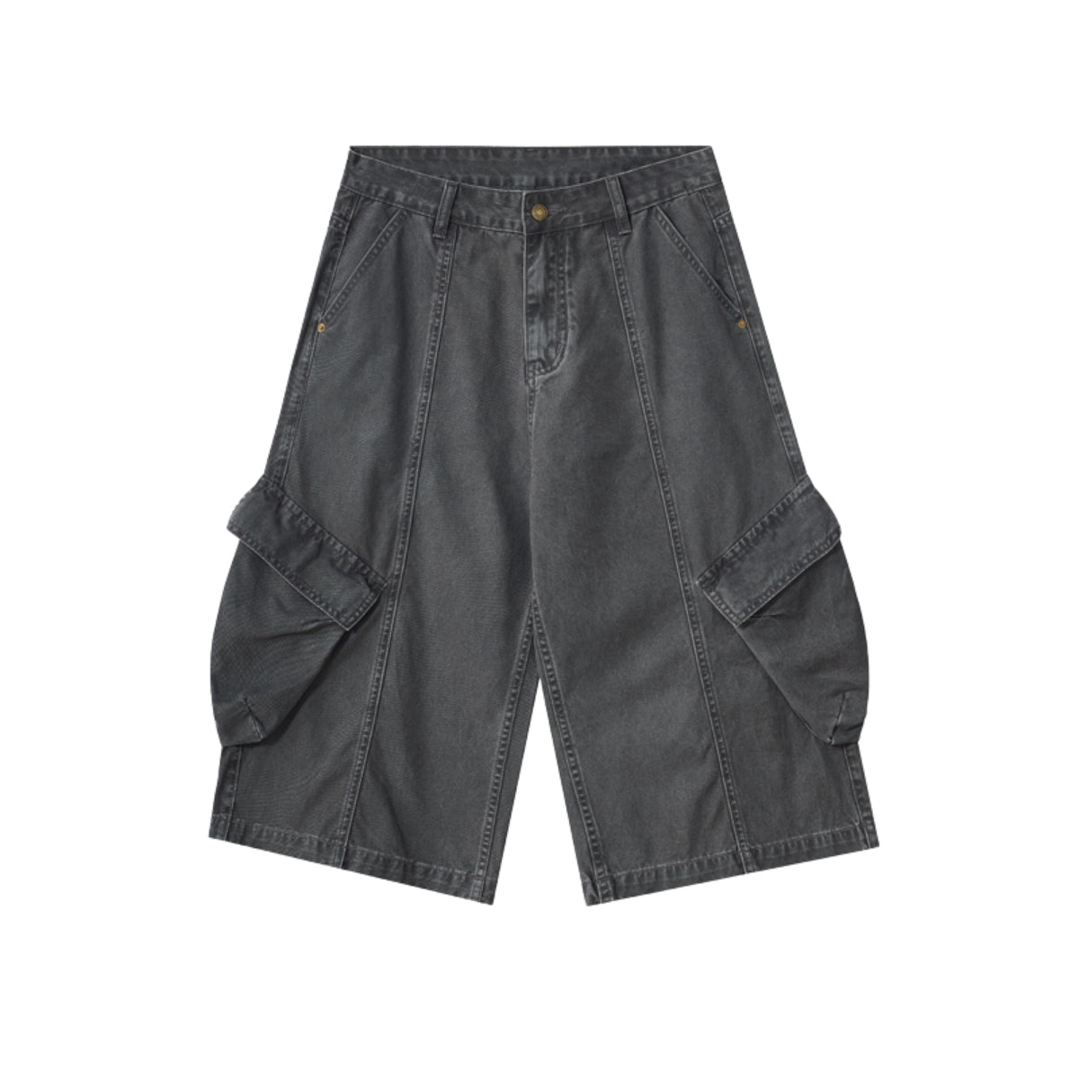Multi-Pocket Baggy Cargo Cropped Pants
