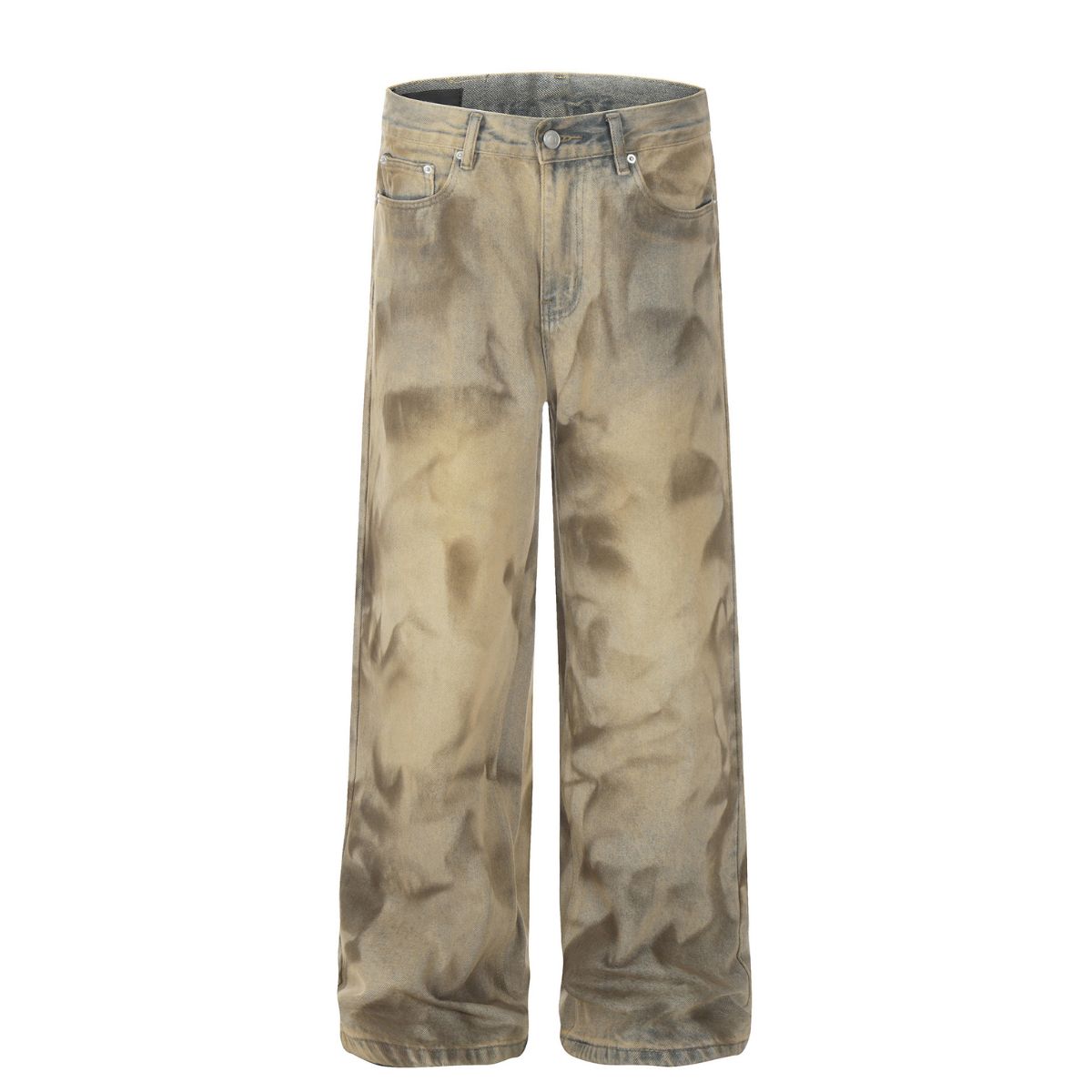 Smoke Rise Smudge Wash Wide Leg Jeans