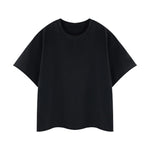 Snowflake Washed Raw Edge Boxy Cropped Tee