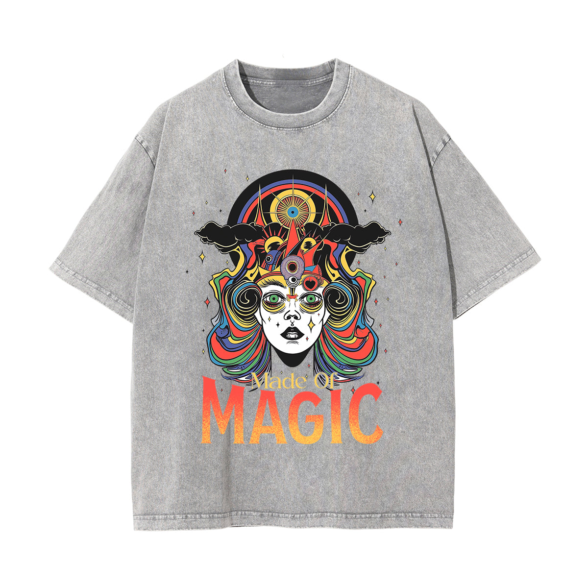 Made Of Magic Graphic Washed Tee-INNBLAC Fashion Apparel