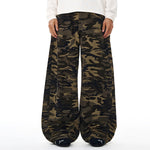 Camo Wide Leg Tactical Pocket Streetwear Pants