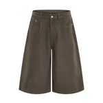 Retro Washed Baggy Straight-Leg Bermuda Shorts