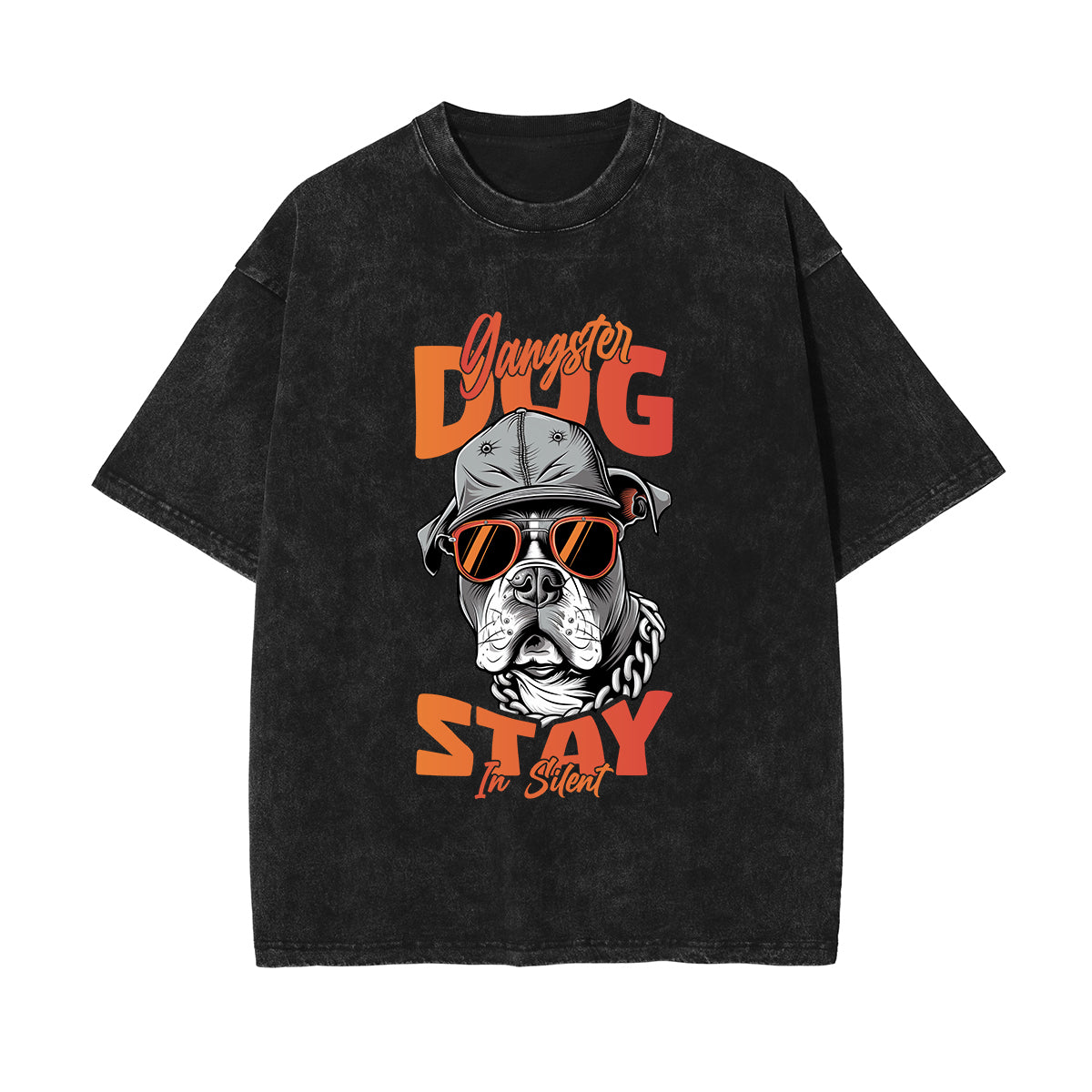 Boss Dog Stone Wash Graphic Tee-INNBLAC Fashion Apparel