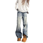 Vintage Fade Relaxed Straight Leg Denim Jeans