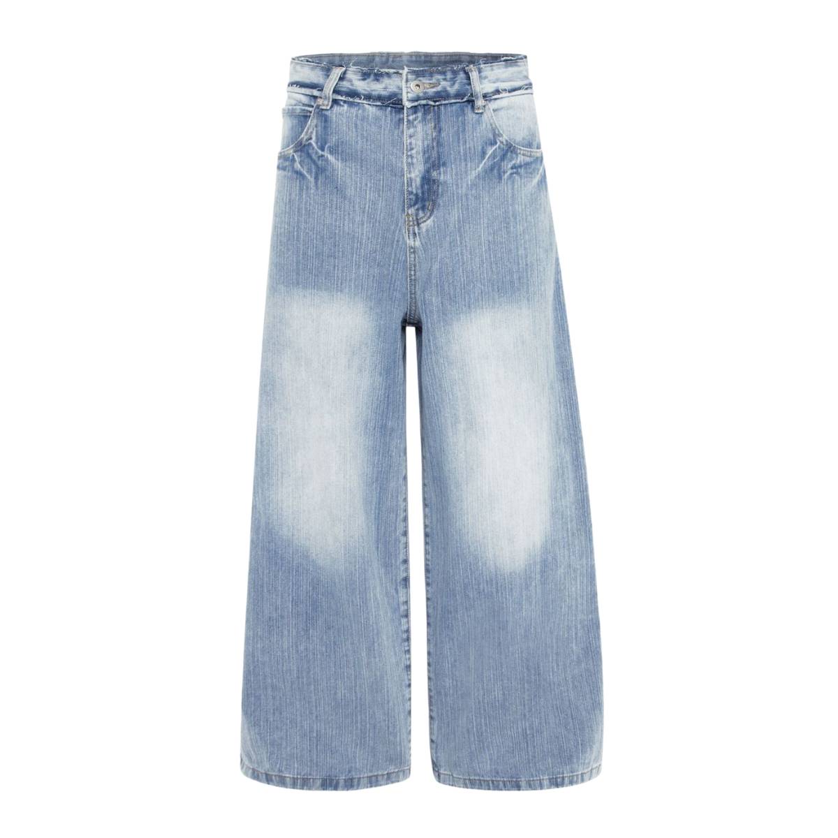 Vintage Washed Distressed Baggy Denim Jeans