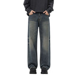 Vintage Washed Straight Leg Jeans-INNBLAC Fashion Apparel