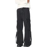 Heavyweight Bootcut Cargo Jeans-INNBLAC Fashion Apparel