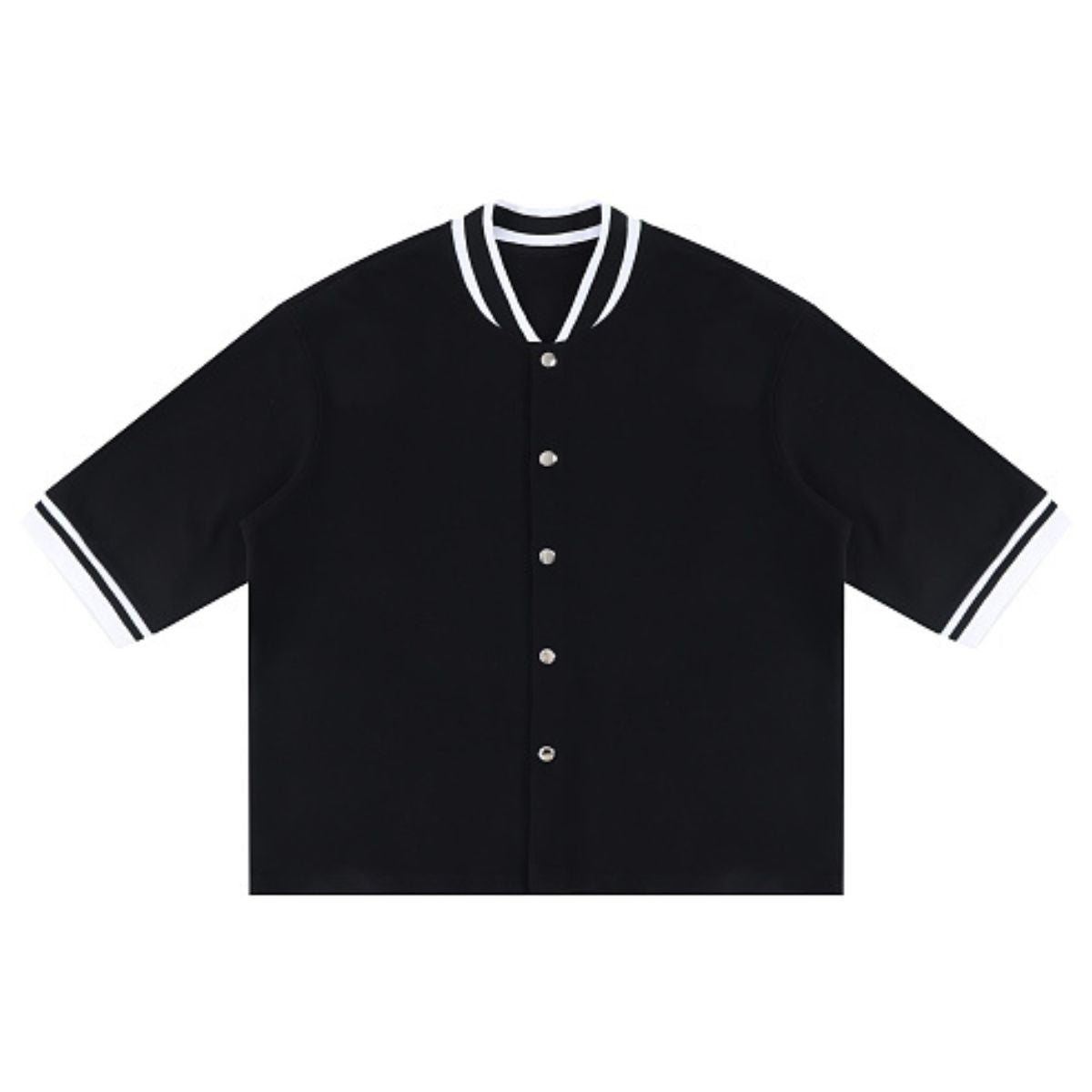 Heavyweight V Neck Button Cardigan Tee 320G