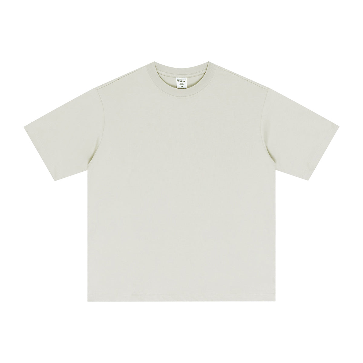 Solid Color Crew Neck Cotton T Shirt 255gsm