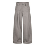 Quiet Luxury Pleated Straight-Leg Trousers