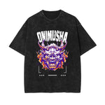 Onimusha Japanese Stone Wash Graphic Tee-INNBLAC Fashion Apparel