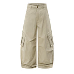 Loose Fit Curved Parachute Pants